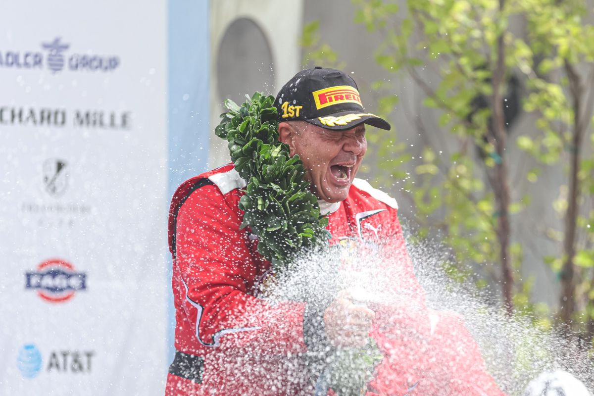 Race 2 wreaths awarded to Ferrari Challenge winners at Indianapolis